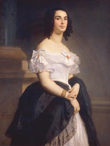 unknow artist Portrait of Adele Hugo (1803-1868) oil painting image